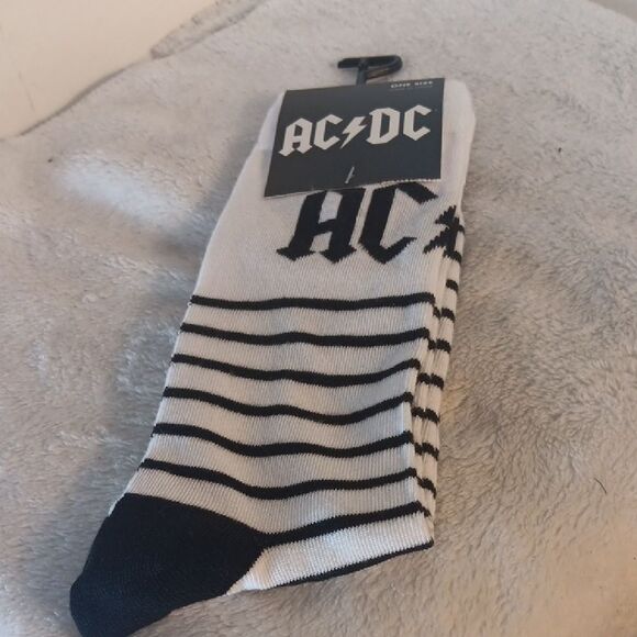 AC/DC White and Black Socks - Picture 1 of 5